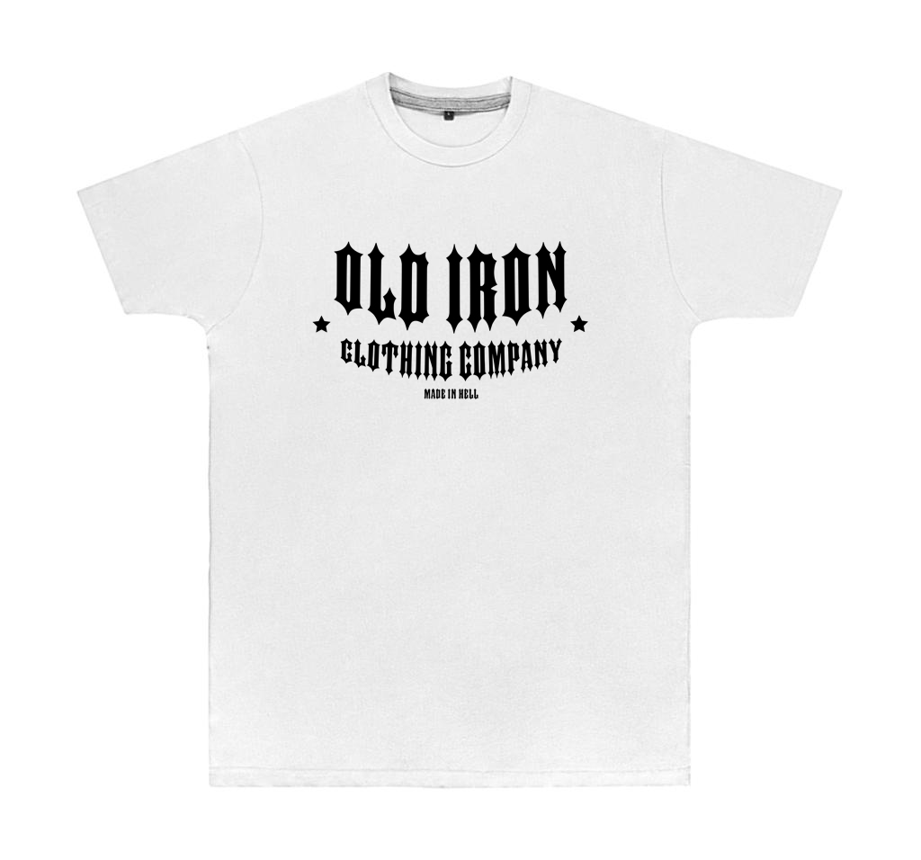 Tričko OLD IRON “biker” bílé