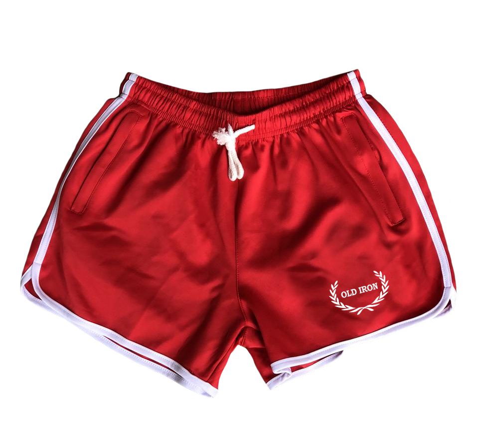 Retro gym shorts červené